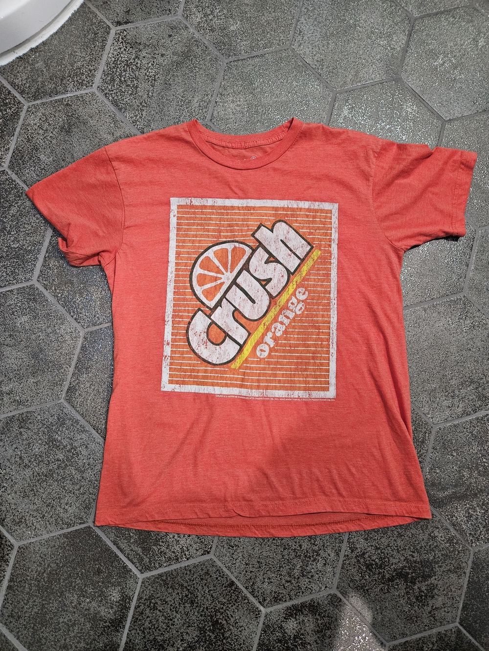 Crush Orange Graphic Tee - Men's Red-Orange Short Sleeve Shirt